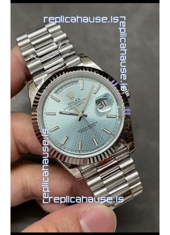 Rolex Day Date Presidential 904L Steel 40MM - Blue Patterned Dial 1:1 Mirror Quality Watch