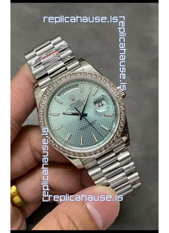 Rolex Day Date Presidential 904L Steel 40MM - Blue Patterned Dial 1:1 Mirror Quality Watch