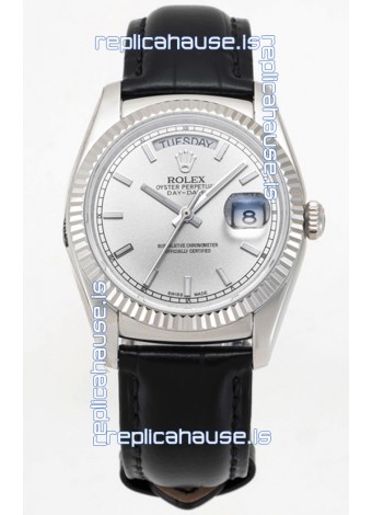 Rolex Day Date 904L Steel Casing Watch in Steel Dial 36MM - 1:1 Mirror Quality