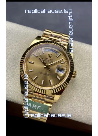 Rolex Day Date Presidential 18K Yellow Gold Watch 40MM - Gold Dial 1:1 Mirror Quality