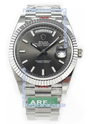 Rolex Day Date Presidential Stainless Steel Grey Dial Watch 40MM - 1:1 Mirror Quality