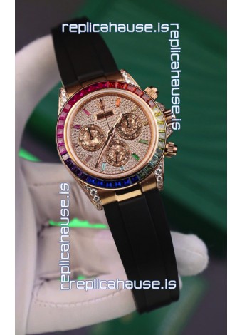 Rolex Daytona Super Clone 116595RBOW Rose Gold 1:1 Mirror Cal.4131 Movement Repllica Watch 