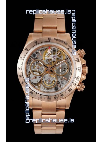 Rolex Daytona Super Clone "Artisans De Genève - Glacier" Edition Rose Gold Watch 