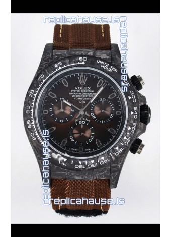 Rolex Daytona Super Clone DiW Edition Carbon Fiber Watch in Brown Dial - Cal.4130 Movement