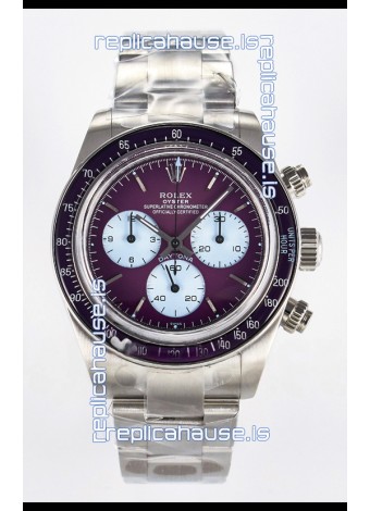 Rolex Daytona Super Clone Artisans De Geneve Edition Maroon Dial Swiss Replica Watch