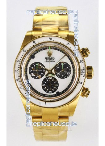Rolex Daytona Super Clone Neon Artisans De Geneve Yellow Gold Watch Swiss Replica