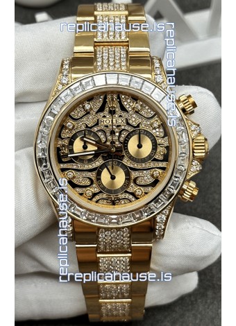 Rolex Cosmograph Daytona "Eye of the Tiger" Edition in 904L Yellow Gold 1:1 Mirror Replica Watch