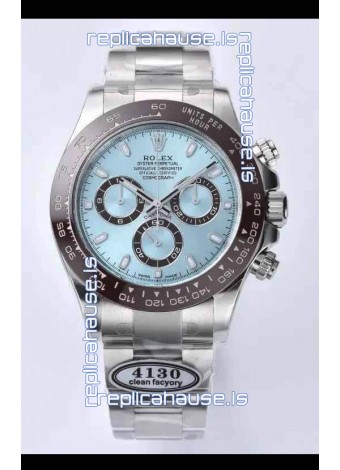 Rolex Cosmograph Daytona ICE Blue Dial Original Cal.4130 Movement - 904L Steel Watch