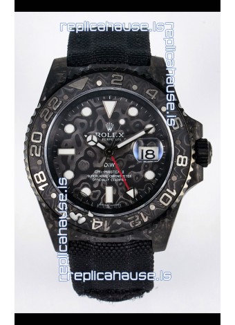 Rolex GMT Masters II Super Clone DiW Edition Swiss Replica Lightweight Carbon Casing Watch 