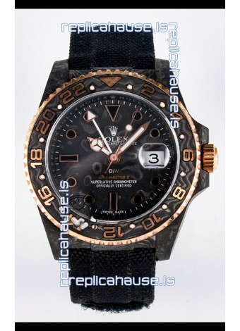 Rolex GMT Masters II Super Clone DiW Edition Swiss Replica Lightweight Carbon Casing Watch 