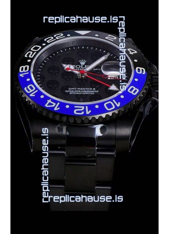 Rolex GMT Swiss "Titan Revenge" Black and Blue Swiss Replica Watch Swiss ETA 3186 Movement 