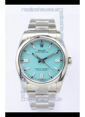 Rolex Oyster Perpetual REF#126000 36MM Swiss Movement Swiss Replica Blue Dial 904L Steel 1:1 Mirror Replica Watch