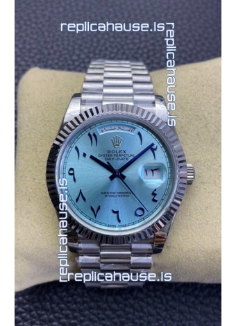 Rolex Day Date Presidential 904L Steel 36MM - Ice Blue Arabic Numerals 1:1 Mirror Quality Watch
