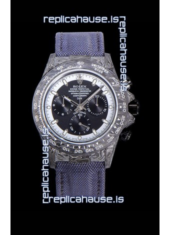 Rolex Daytona DiW Edition "Cream Invert" Forged Cabon Casing 1:1 Mirror Replica