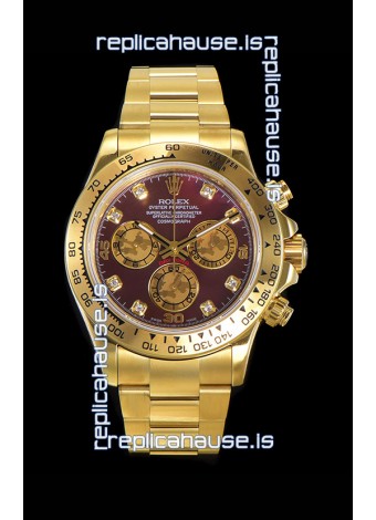 Rolex Daytona 18K Yellow Gold Original Cal.4130 Movement - 1:1 Mirror 904L Steel Watch