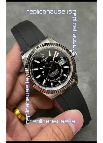 Rolex Sky-Dweller REF# M336235 Black Dial Watch in 904L Steel Case 1:1 Mirror Replica