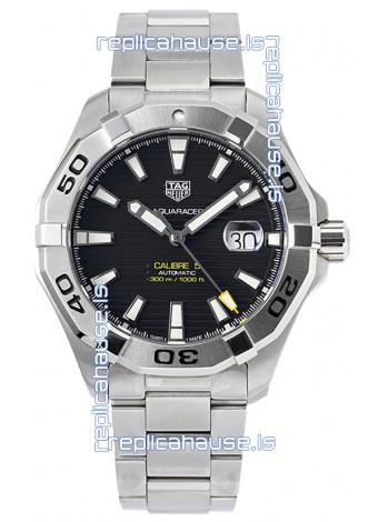 Tag Heuer Aquaracer Calibre 5 1:1 Mirror Replica Watch Black Dial 904L Steel 44MM