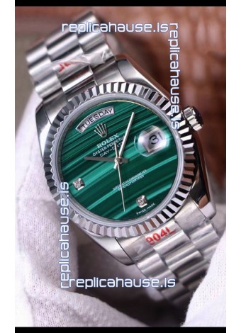 Rolex Day Date Presidential 904L Steel 36MM - Malachite Dial 1:1 Mirror Quality Watch