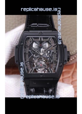 Hublot Masterpiece MP Edition Genuine Tourbillon Swiss Replica Watch in PVD Coating