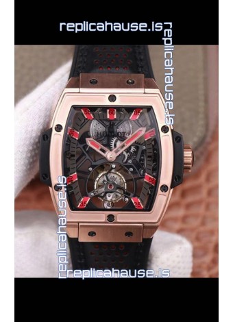 Hublot Masterpiece MP Edition Genuine Tourbillon Swiss Replica Watch In Rose Gold Casing