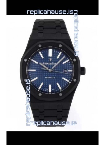 Audemars Piguet Royal Oak PVD Coated Swiss Replica Watch 3120 Swiss Movement - Blue Dial 