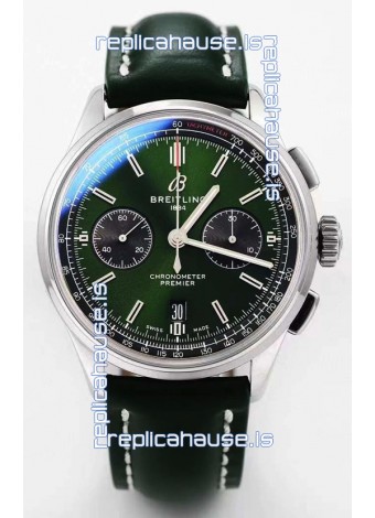 Breitling Premier B01 Chronograph 42 Edition Watch 1:1 Mirror Quality in Green Dial 