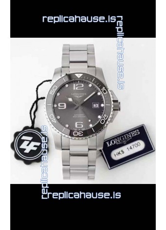 Longines HydroConquest 1:1 Mirror Swiss Replica Watch in Grey Dial Steel Strap