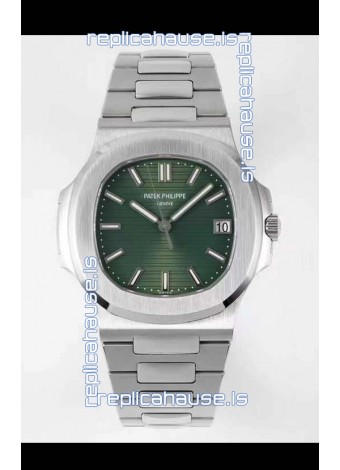 Patek Philippe Nautilus 5711/1A-014 1:1 Mirror Swiss Replica Watch in Green Dial 904L Steel 
