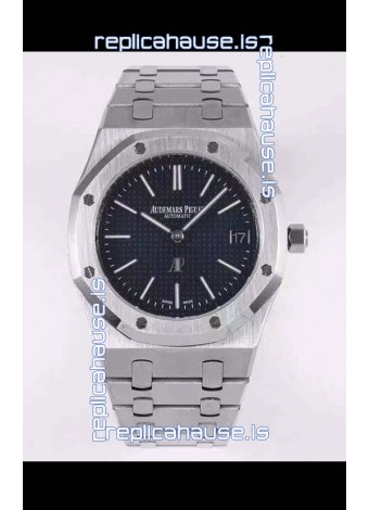 Audemars Piguet Royal Jumbo Oak Extra Thin Swiss Replica - 1:1 Mirror Replica Watch 904L Steel Blue Dial