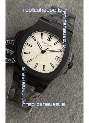 Patek Philippe Nautilus 5711 Black Venom PVD Swiss Replica Watch in White Dial 