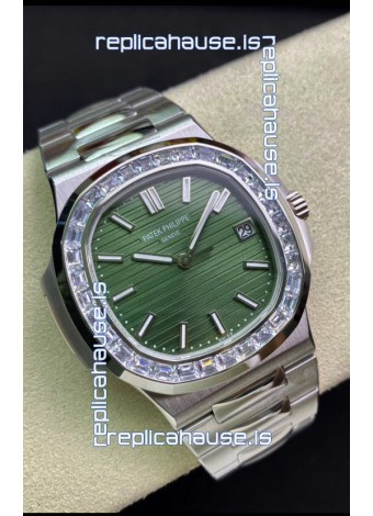 Patek Philippe Nautilus 5711 904L Steel 2023 Updated Mirror Replica Watch - Green Dial