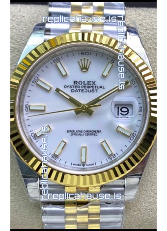 Rolex Datejust 126333 41MM Cal.3135 Swiss 1:1 Mirror Replica Watch in 904L White Dial 
