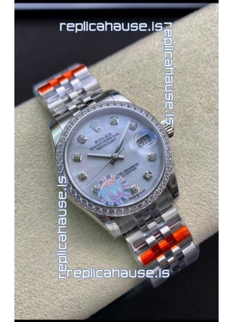 Rolex Datejust 278384 31MM Swiss Replica in 904L Steel in Pearl Dial - 1:1 Mirror Replica