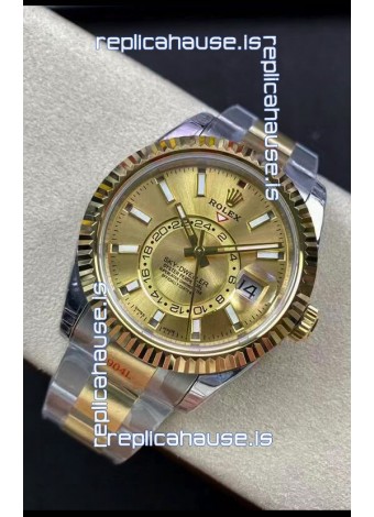 Rolex Sky-Dweller Oystersteel and Yellow Gold Oyster 42MM 1:1 Mirror Replica Watch 
