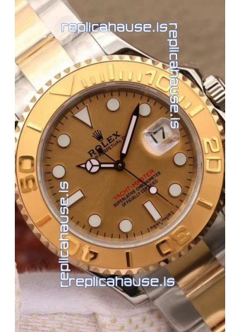 Rolex Yachtmaster 40 Yellow Gold Two Tone 1:1 Swiss Replica Watch in 904L Steel Casing