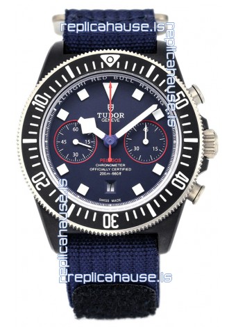 Tudor Pelagos FXD Chronograph Titanium Casing 1:1 Mirror Replica Blue Dial in Nato Strap