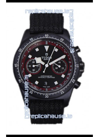 Tudor Pelagos FXD Chronograph Carbon Casing 1:1 Mirror Replica Black Dial in Nato Strap