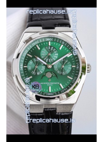 Vacheron Constantin Overseas Perpetual Calendar Ultra-Thin Green Dial with Leather Strap