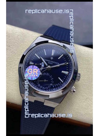 Vacheron Constantin Overseas Dual Time Stainless Steel 1:1 Mirror Swiss Replica Blue Dial