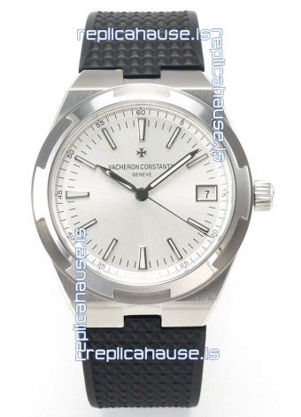 Vacheron Constantin Super Clone Overseas Edition Steel Casing and Dial in Rubber Strap