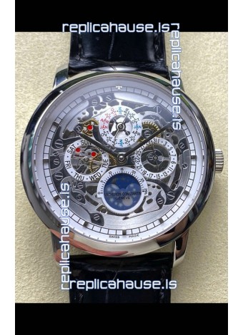 Vacheron Constantin Patrimony Traditionelle Skeleton Perpetual Calendar Swiss Replica Watch 