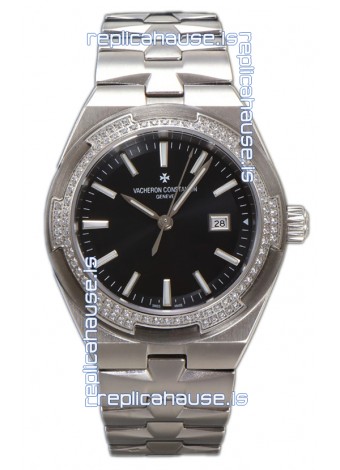 Vacheron Constantin Overseas Steel Casing Black Dial 35MM Swiss Replica Watch 