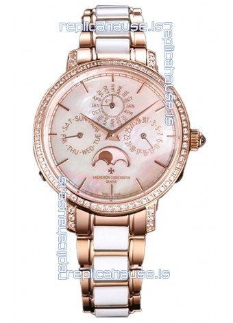 Vacheron Constantin Traditionelle Perpetual Calendar Ultra-Thin Rose Gold Swiss Replica 