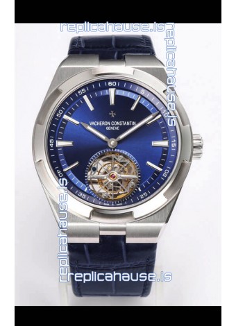 Vacheron Constantin Overseas Tourbillon Stainless Steel Leather Strap 1:1 Mirror Replica