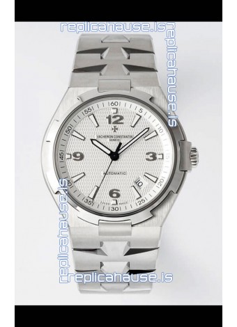 Vacheron Constantin Overseas 1:1 Mirror Swiss Replica Watch in White Dial - Steel Strap