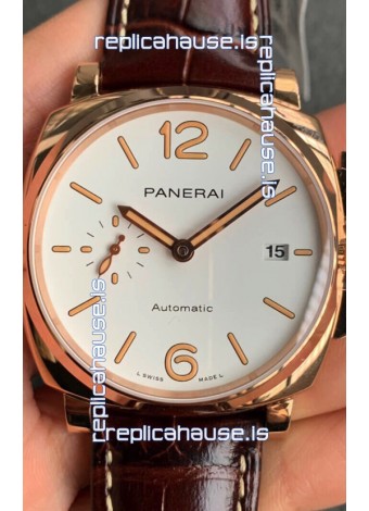 Panerai Luminor DUE PAM1042 Edition 1:1 Mirror Swiss Replica Watch in Rose Gold Casing 42MM
