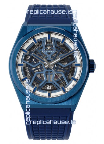 Zenith Defy Classic Skeleton 41MM Blue Ceramic Men's Swiss Replica Watch