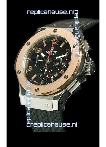 Hublot Big Bang Swiss Replica Watch in Rose Gold Bezel