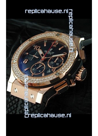 Hublot Big Bang Swiss Replica Watch with Diamonds Bezel