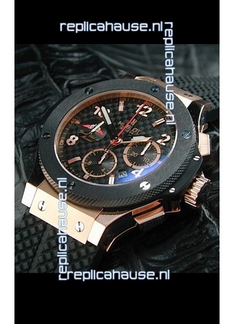 Hublot Big Bang Geneve Yacht Club Swiss Replica Watch in Rose Gold Case